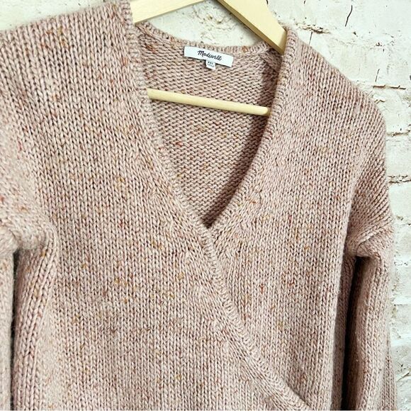 Madewell wool blend chunky knit wrap sweater - Picture 3 of 6